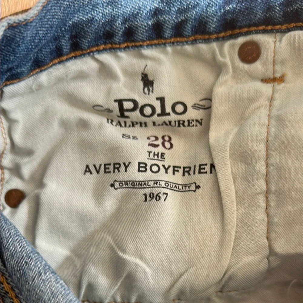 Ralph Lauren Blue Patchwork Boyfriend Jeans - Picture 2 of 4